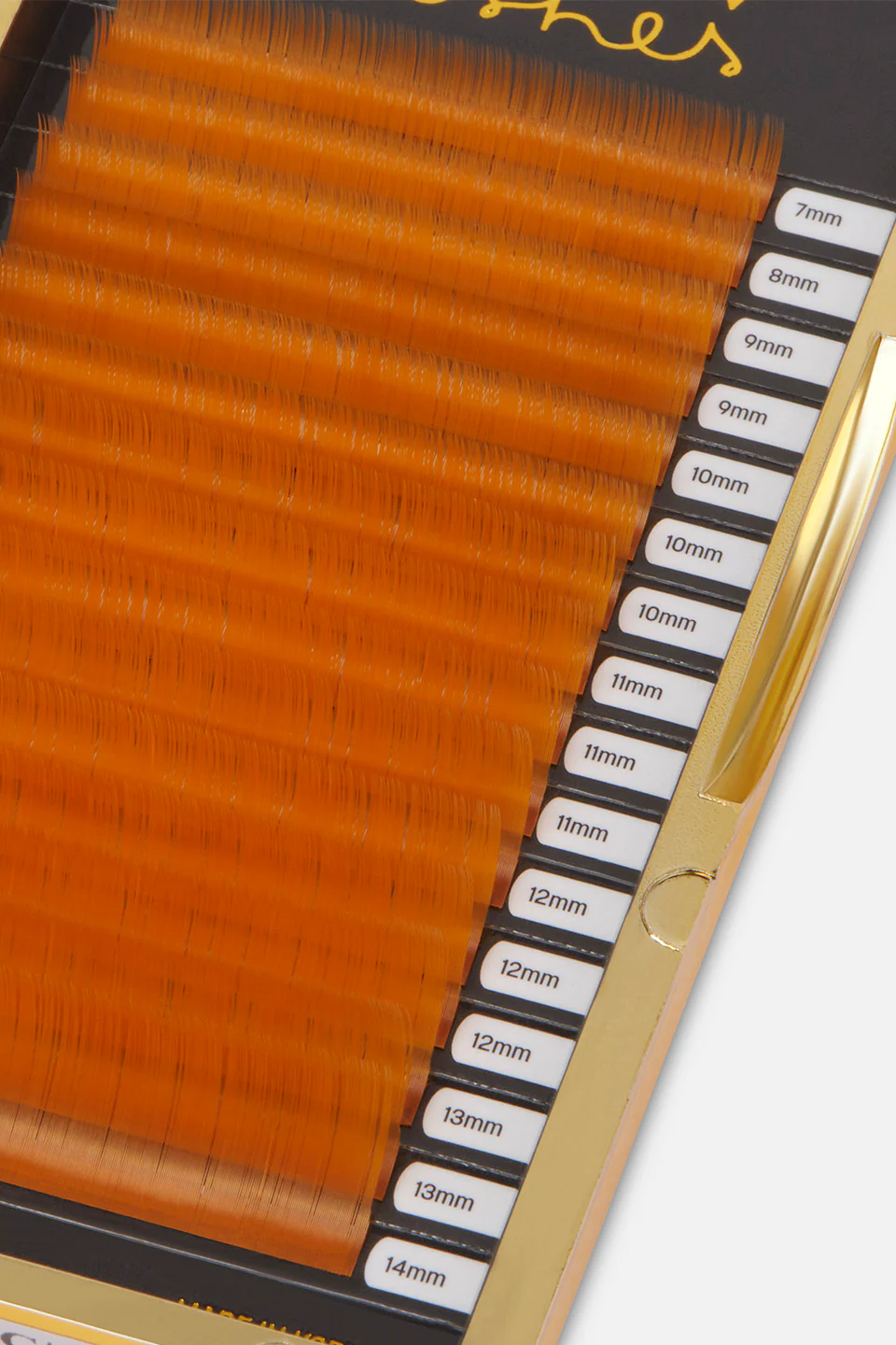 Box extension ciglia curva C sp. 0,10 mm; lunghezza 7–14 mm Arancione Silk - Image 2