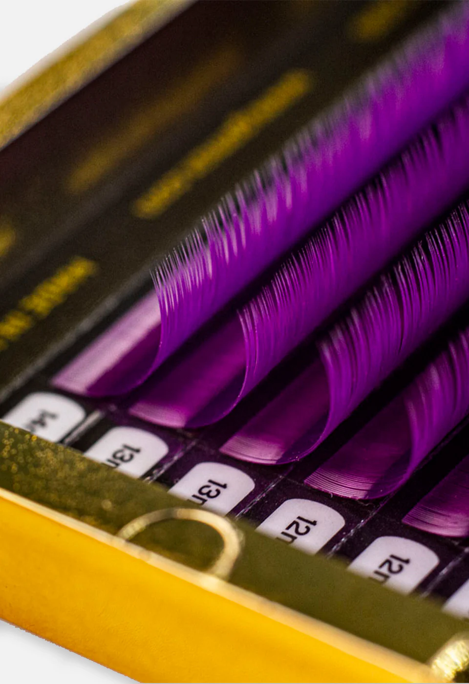 Box extension ciglia curva C sp. 0,10 mm; lunghezza 7–14 mm Viola scuro Silk - Image 3