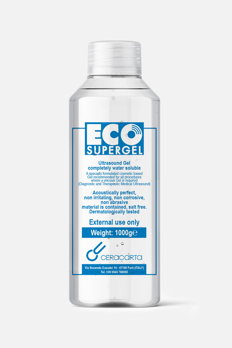 Gel per ultrasuoni trasparente