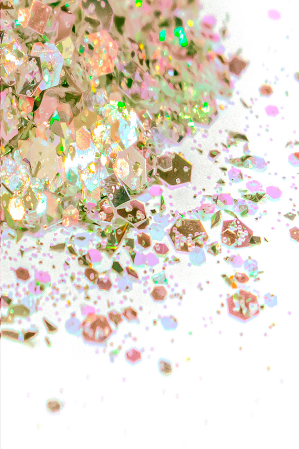 Paillettes unghie colore oro chiaro - Image 2
