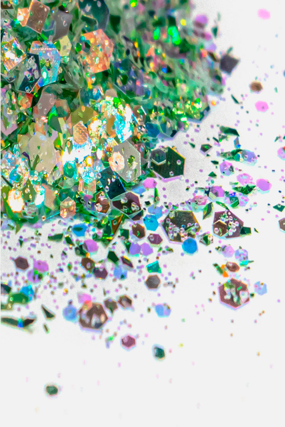 Paillettes unghie colore verde - Image 2