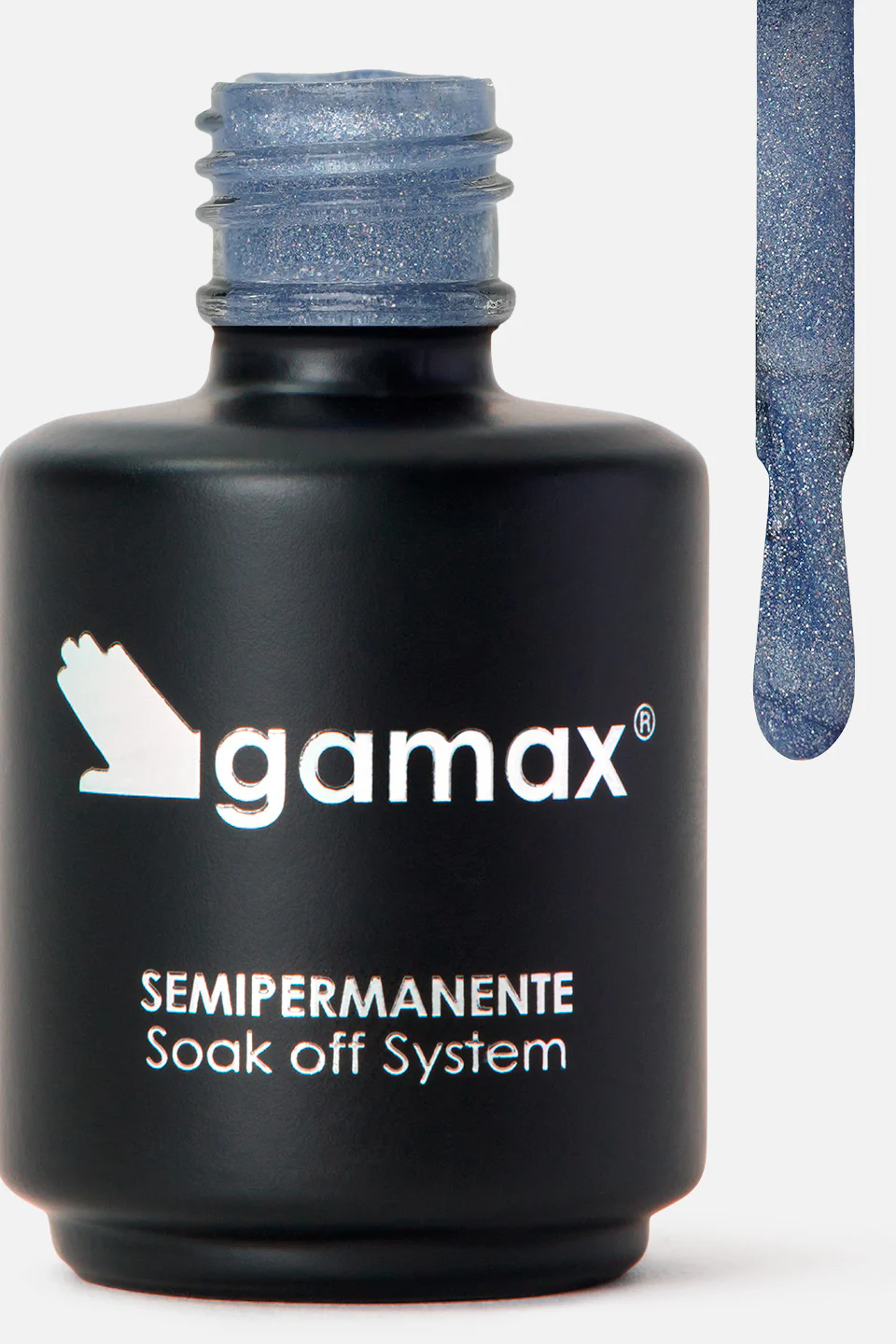 Smalto semipermanente blu ghiaccio glitter Grey Moon 15 ml
