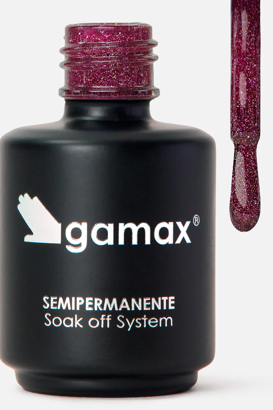 Smalto semipermanente rosso amaranto glitter Red Glitz 15 ml