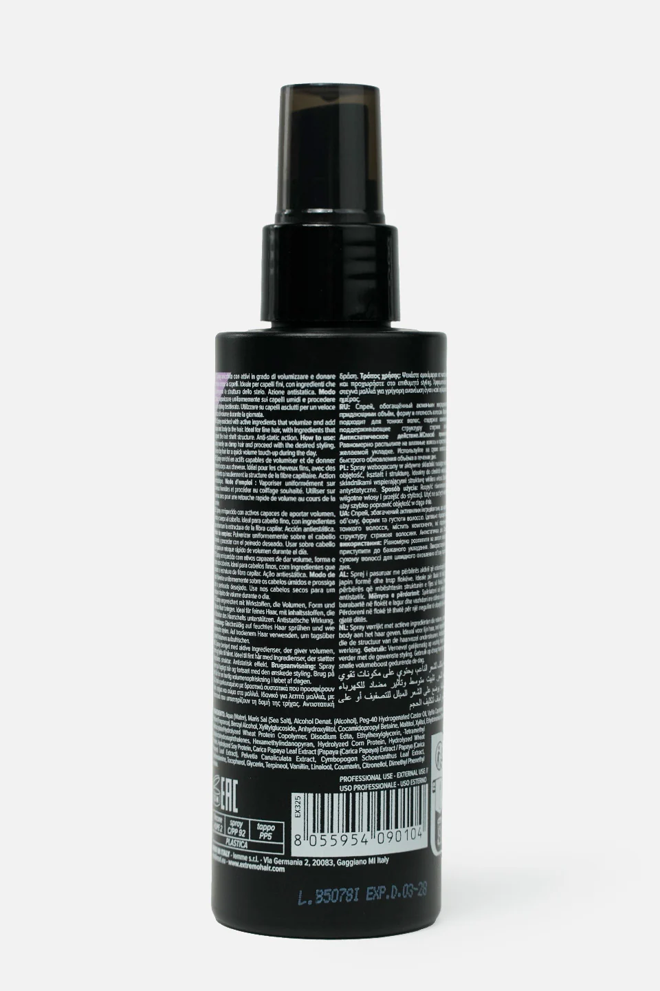 Spray volumizzante per capelli antistatico 150ml - Image 2